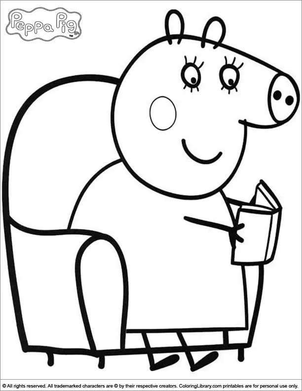 Desenhos de Peppa Pig Para Colorir 20