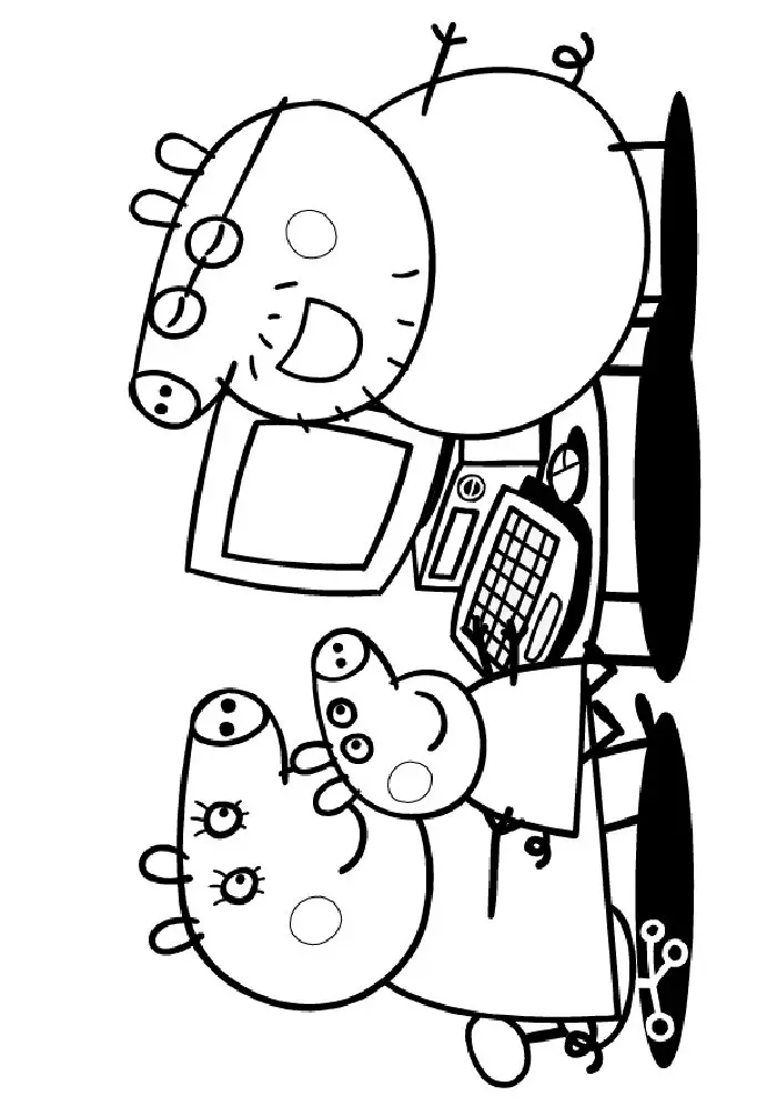 Desenhos de Peppa Pig Para Colorir 22