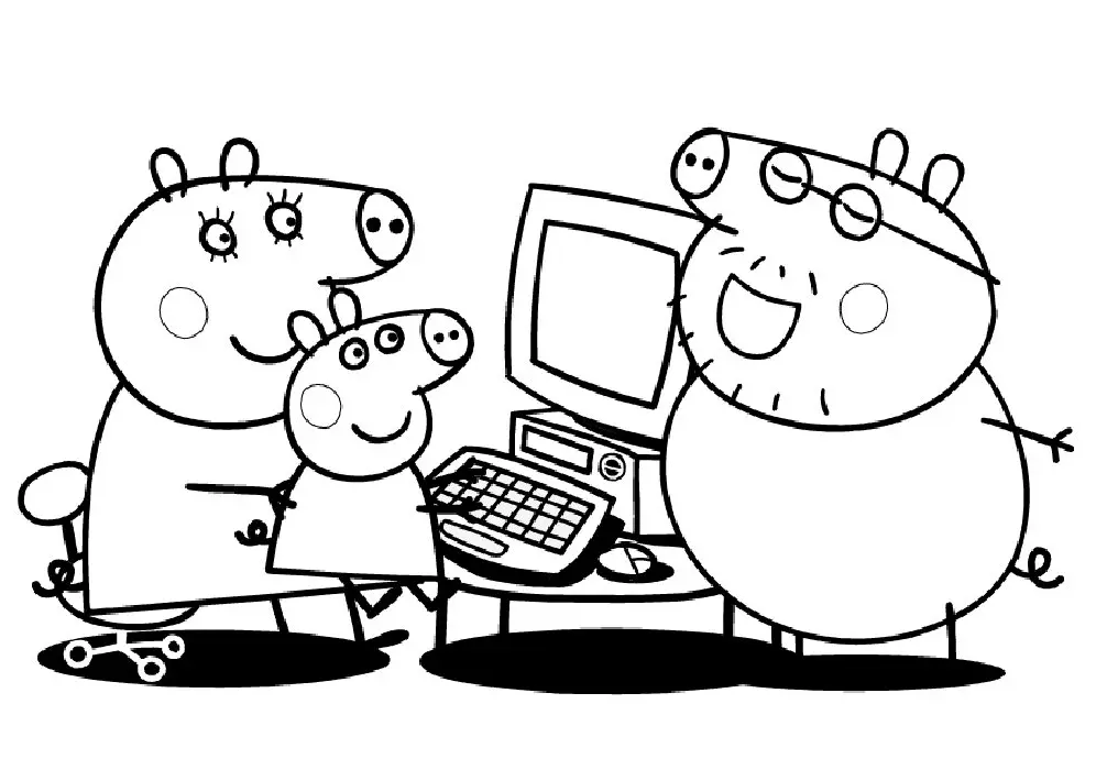 Desenhos de Peppa Pig Para Colorir 24