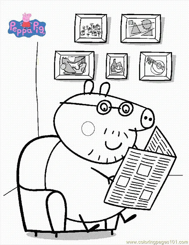 Desenhos de Peppa Pig Para Colorir 8