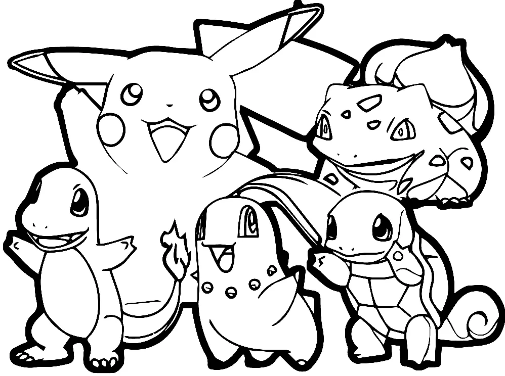 Desenhos de personagens Pokemon Para Colorir 1