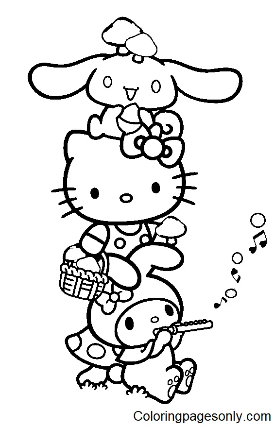 Desenhos de Personagens Sanrio Para Colorir 10