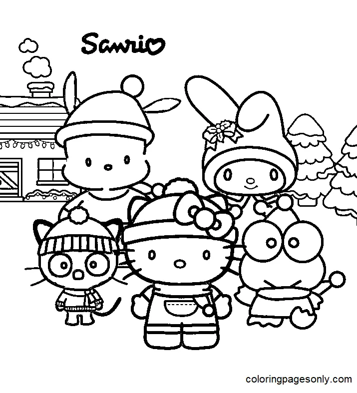 Desenhos de Personagens Sanrio Para Colorir 13