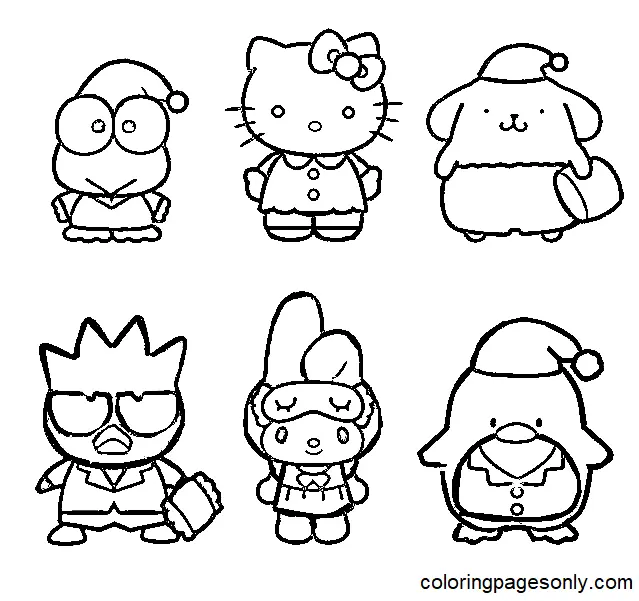 Desenhos de Personagens Sanrio Para Colorir 15