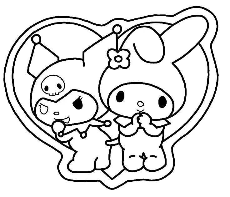 Desenhos de Personagens Sanrio Para Colorir 2