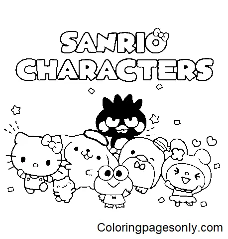 Desenhos de Personagens Sanrio Para Colorir 22