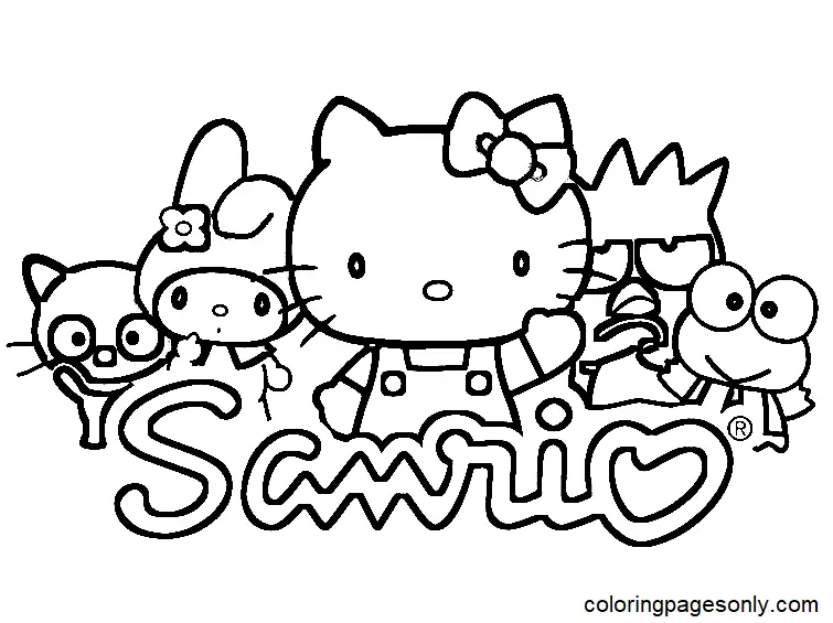 Desenhos de Personagens Sanrio Para Colorir 23