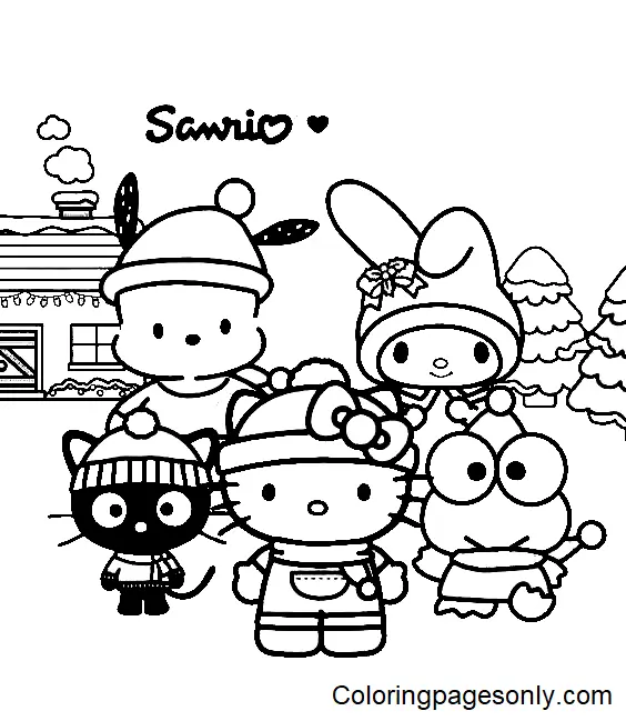 Desenhos de Personagens Sanrio Para Colorir 24