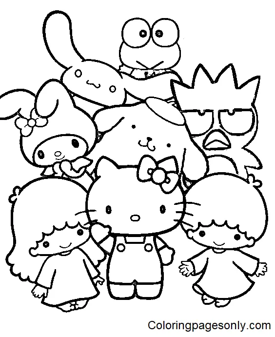 Desenhos de Personagens Sanrio Para Colorir 25