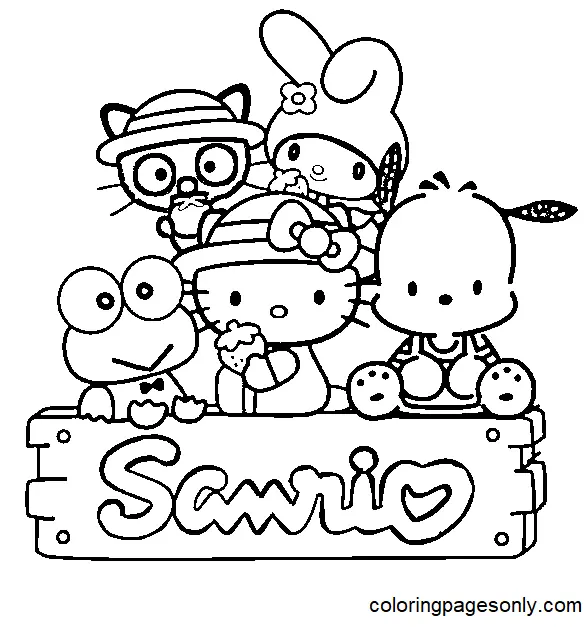 Desenhos de Personagens Sanrio Para Colorir 27