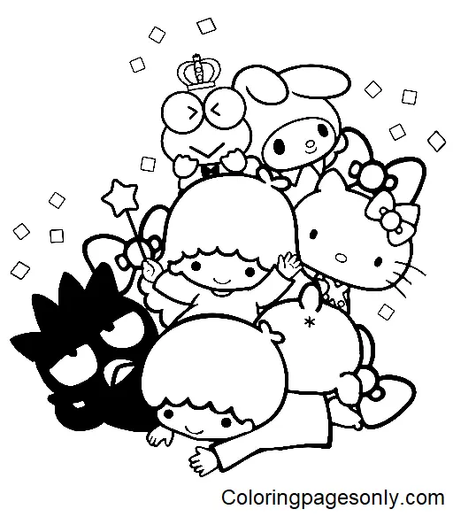 Desenhos de Personagens Sanrio Para Colorir 28