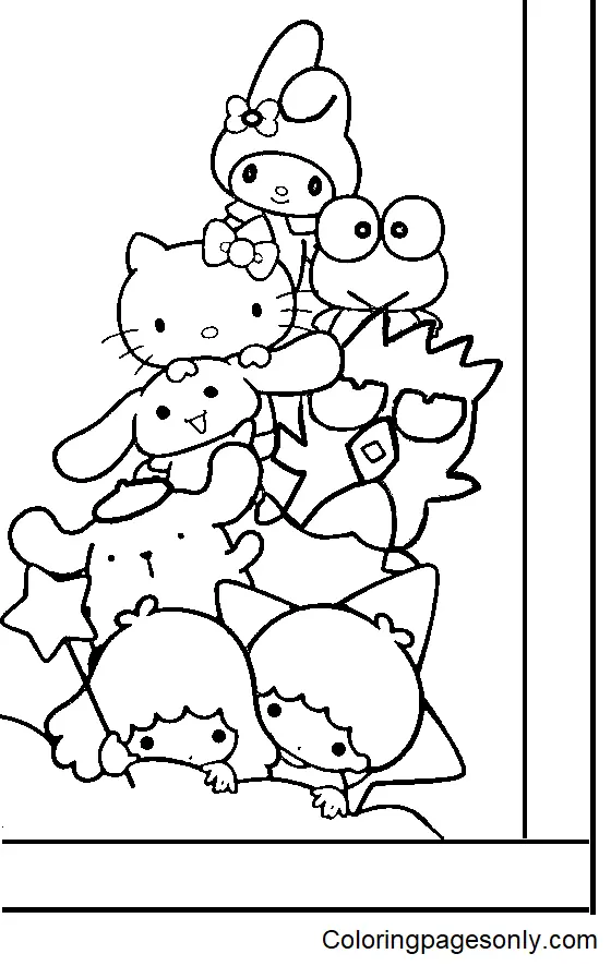 Desenhos de Personagens Sanrio Para Colorir 29