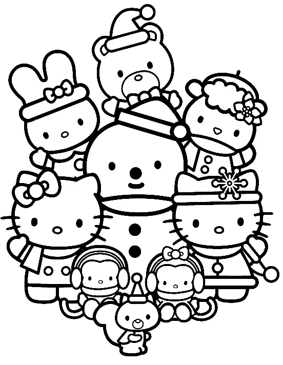 Desenhos de Personagens Sanrio Para Colorir 33