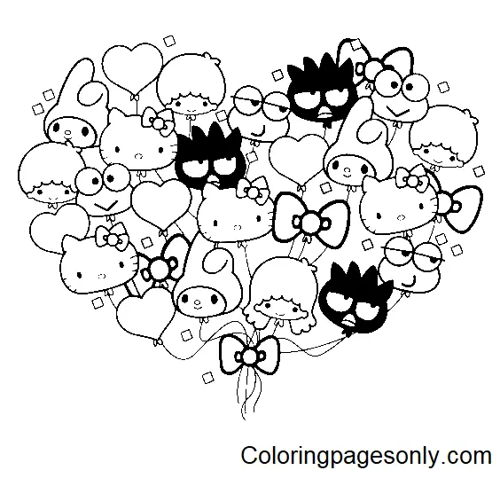 Desenhos de Personagens Sanrio Para Colorir 34