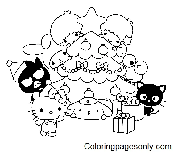 Desenhos de Personagens Sanrio Para Colorir 37