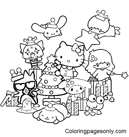 Desenhos de Personagens Sanrio Para Colorir 38