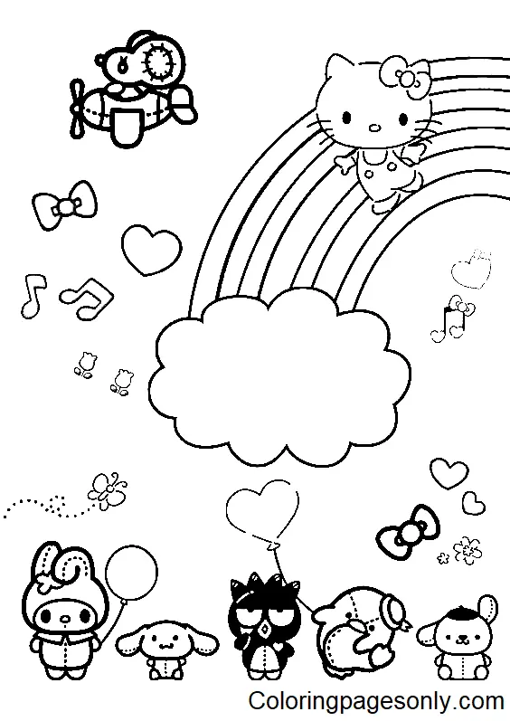 Desenhos de Personagens Sanrio Para Colorir 41