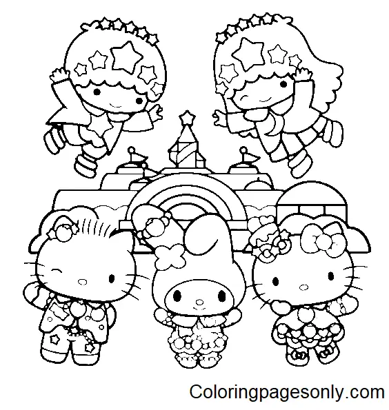 Desenhos de Personagens Sanrio Para Colorir 43