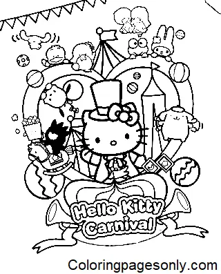 Desenhos de Personagens Sanrio Para Colorir 44