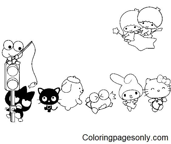 Desenhos de Personagens Sanrio Para Colorir 47