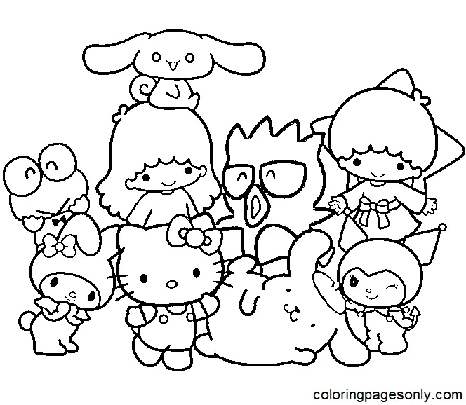 Desenhos de Personagens Sanrio Para Colorir 5