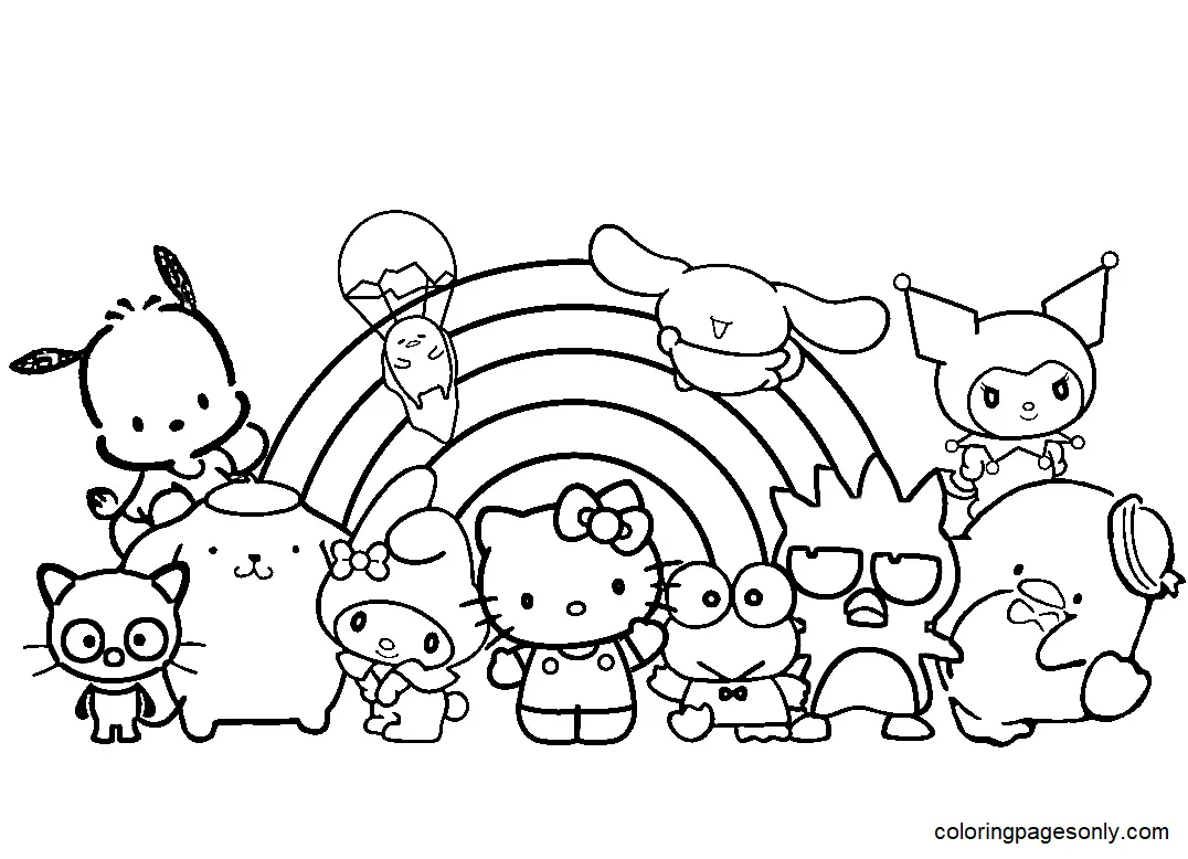 Desenhos de Personagens Sanrio Para Colorir 6