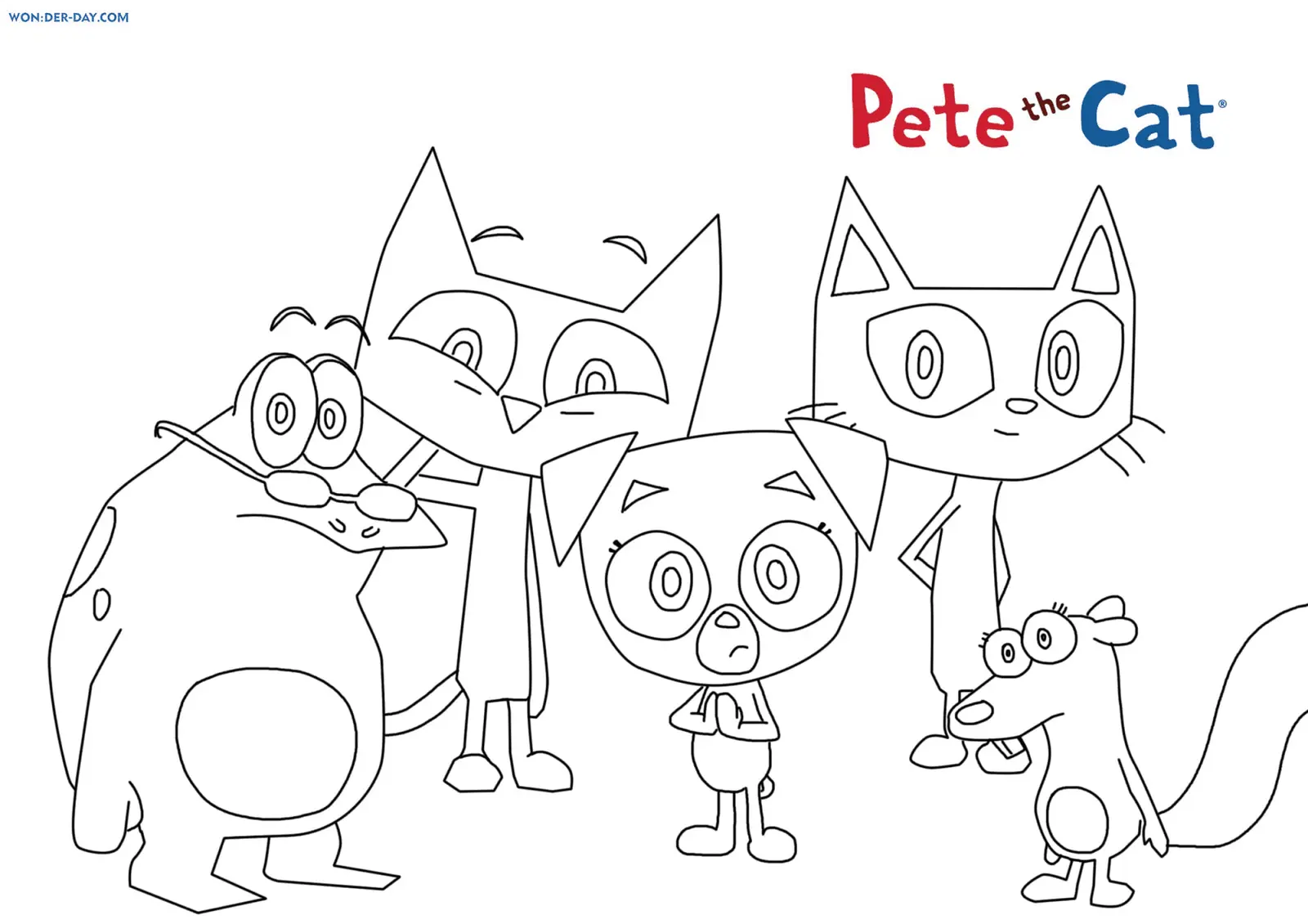 Desenhos de Pete o gato Para Colorir 24