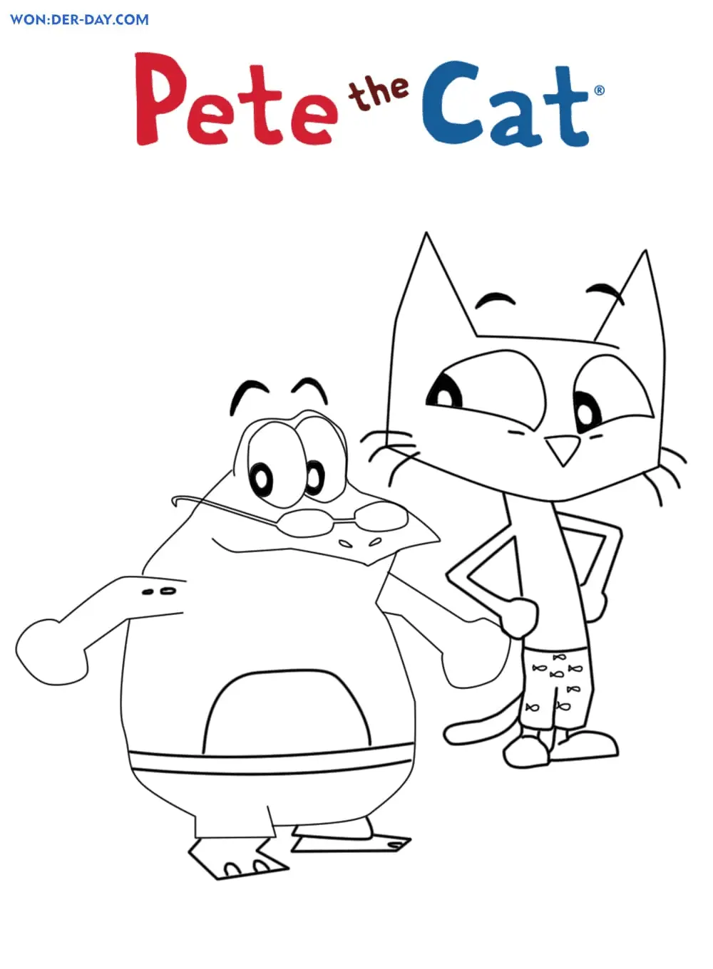 Desenhos de Pete o gato Para Colorir 27