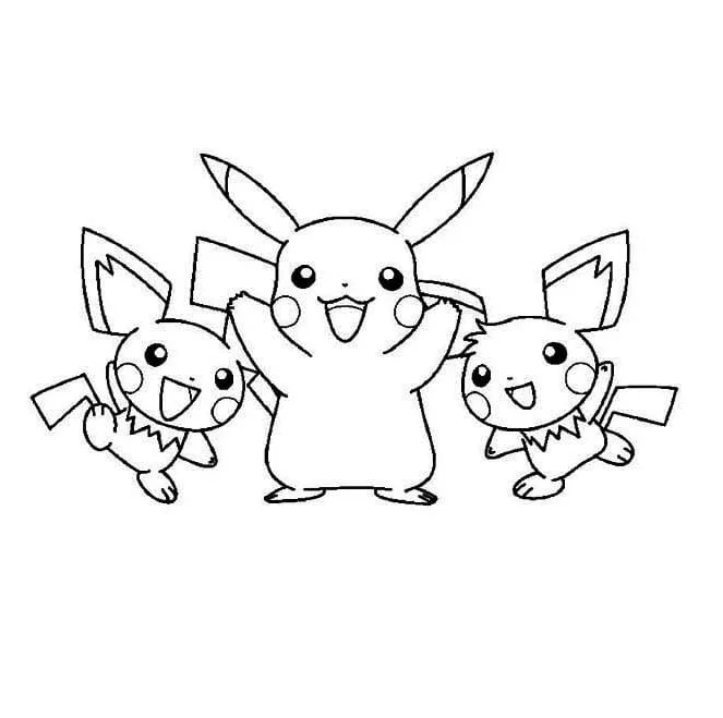 Desenhos de Pichu Para Colorir 17