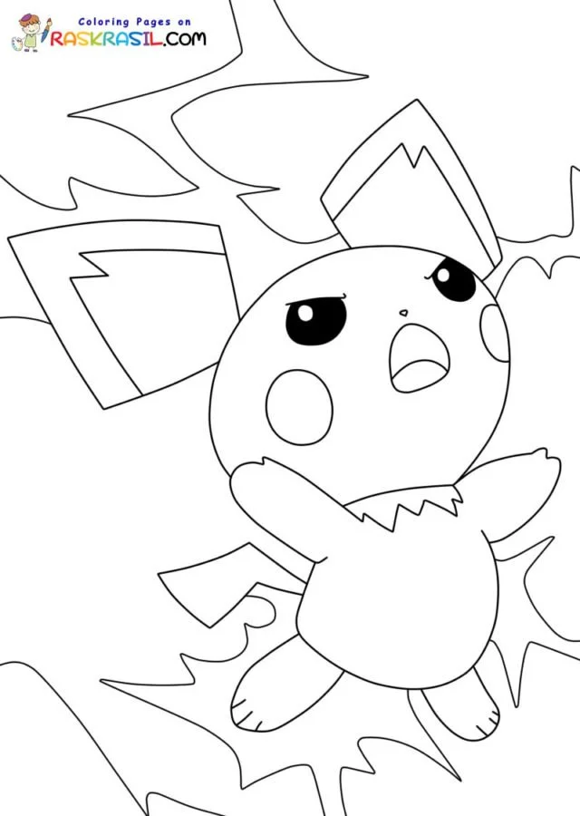 Desenhos de Pichu Para Colorir 2