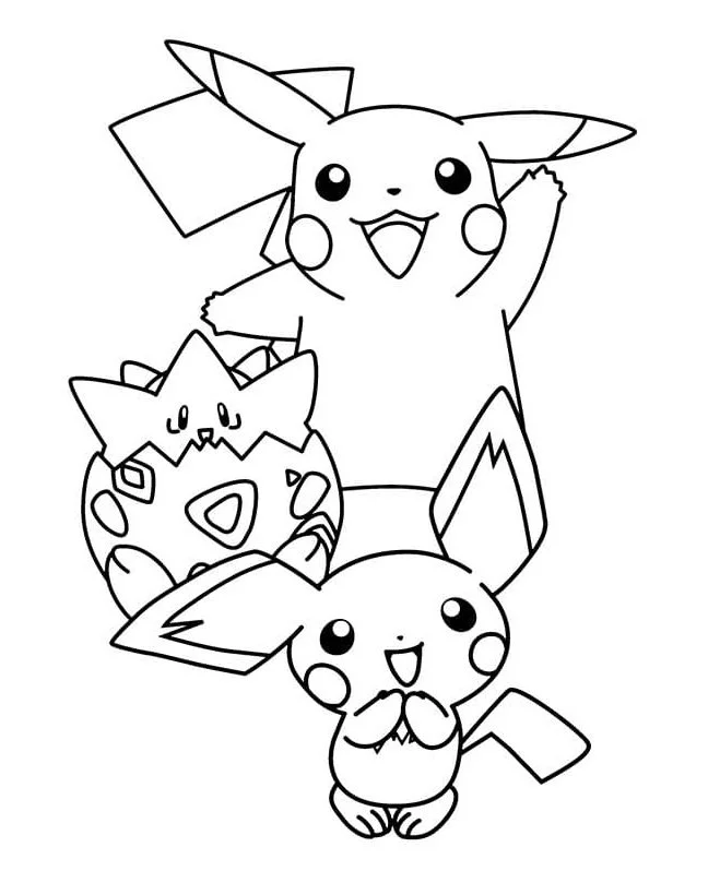 Desenhos de Pichu Para Colorir 34