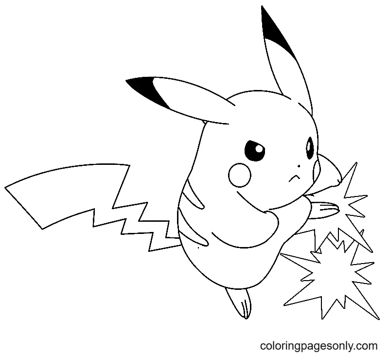 Desenhos de Pikachu Para Colorir 12