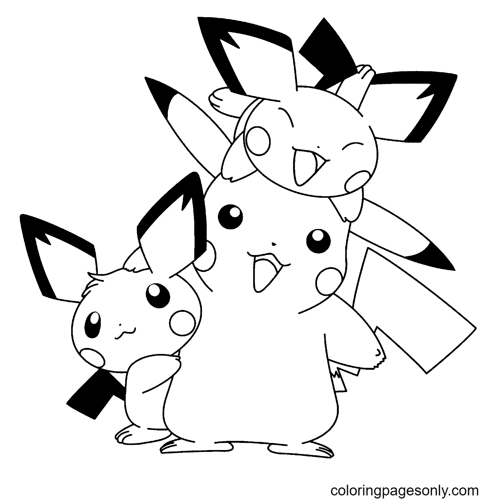 Desenhos de Pikachu Para Colorir 16