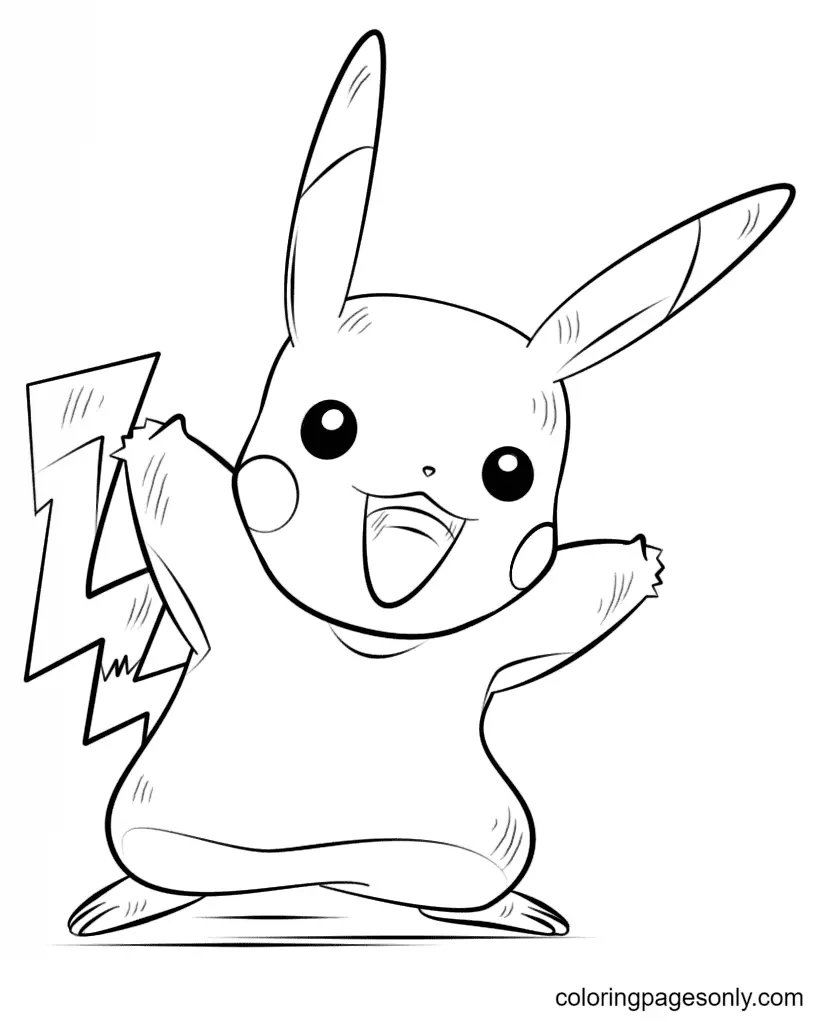 Desenhos de Pikachu Para Colorir 30