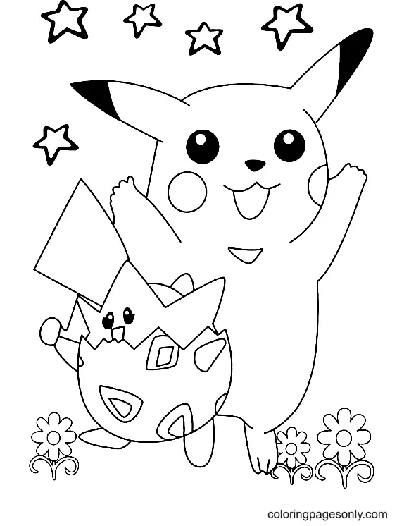 Desenhos de Pikachu Para Colorir 39