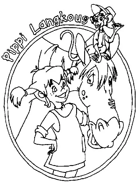 Desenhos de Pippi Longstocking Para Colorir 15