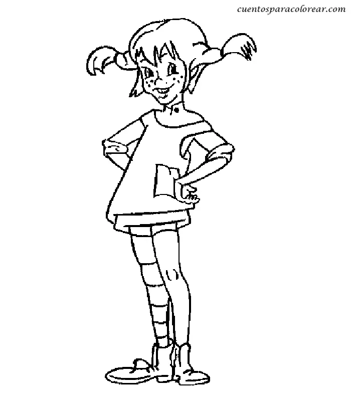 Desenhos de Pippi Longstocking Para Colorir 2