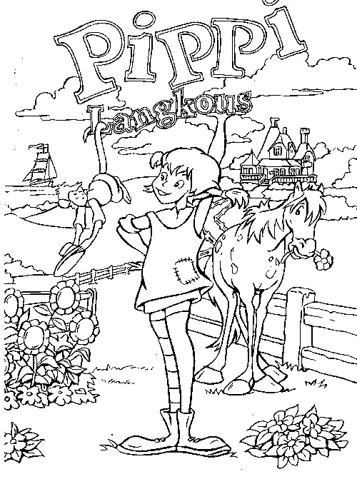 Desenhos de Pippi Longstocking Para Colorir 20