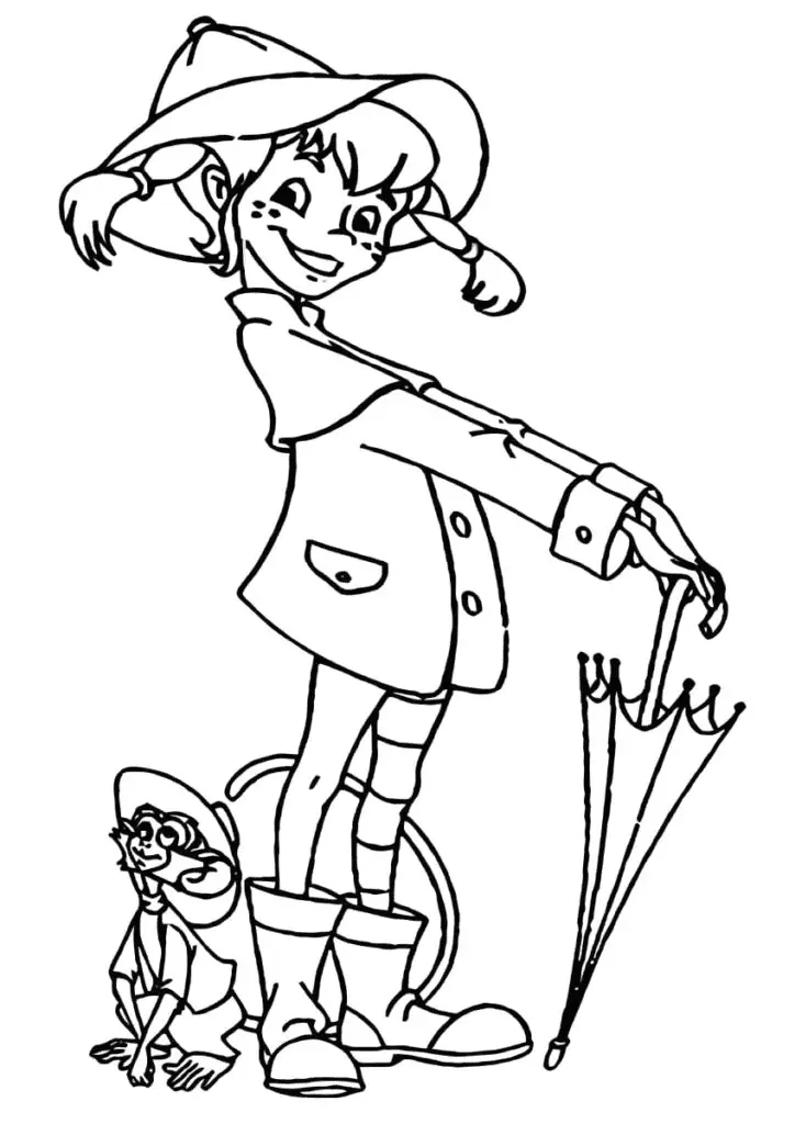 Desenhos de Pippi Longstocking Para Colorir 24