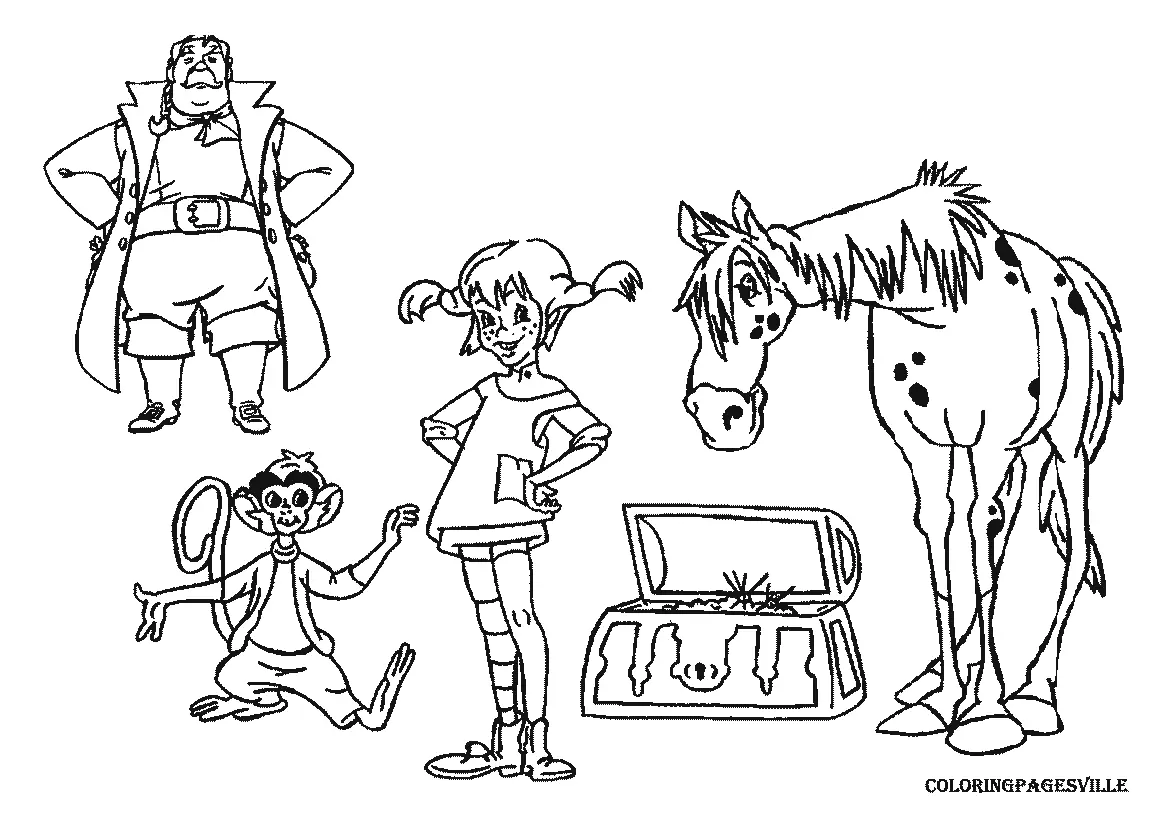 Desenhos de Pippi Longstocking Para Colorir 3