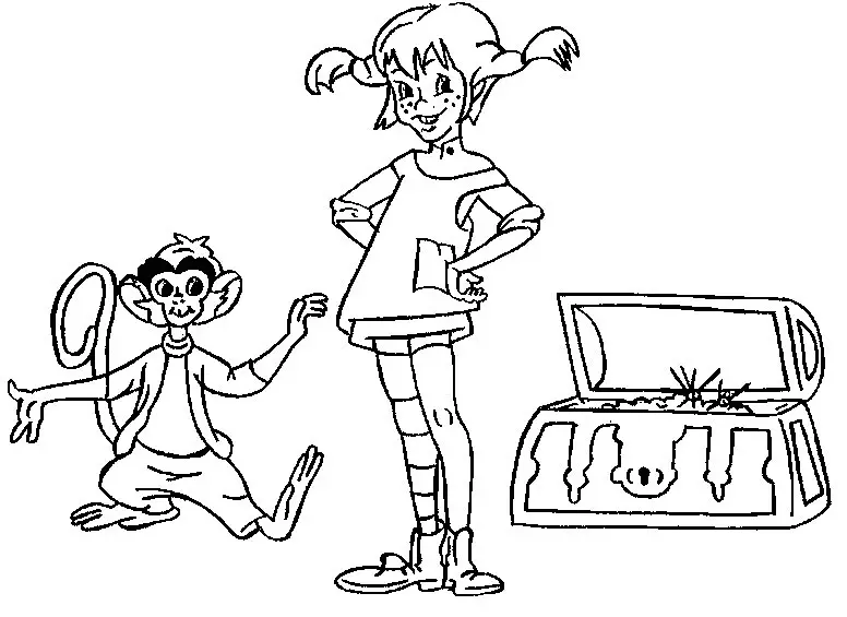 Desenhos de Pippi Longstocking Para Colorir 5