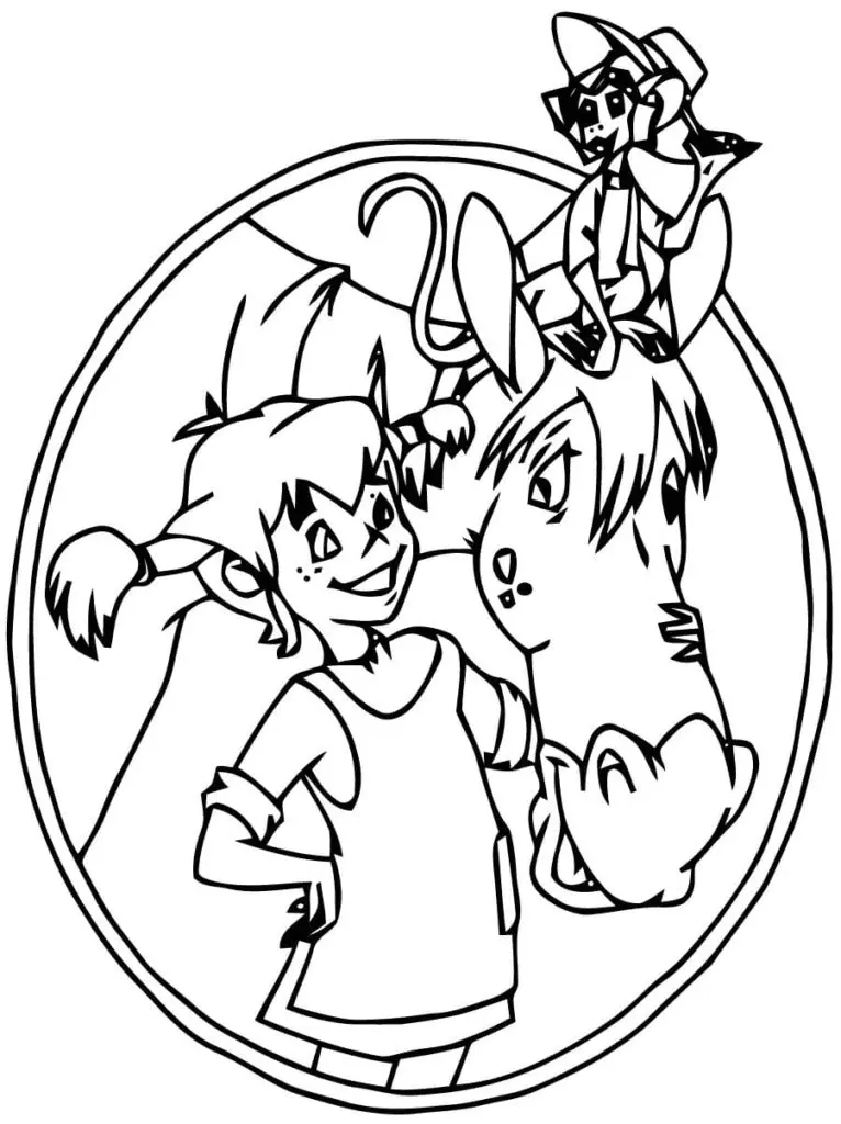 Desenhos de Pippi Longstocking Para Colorir 6