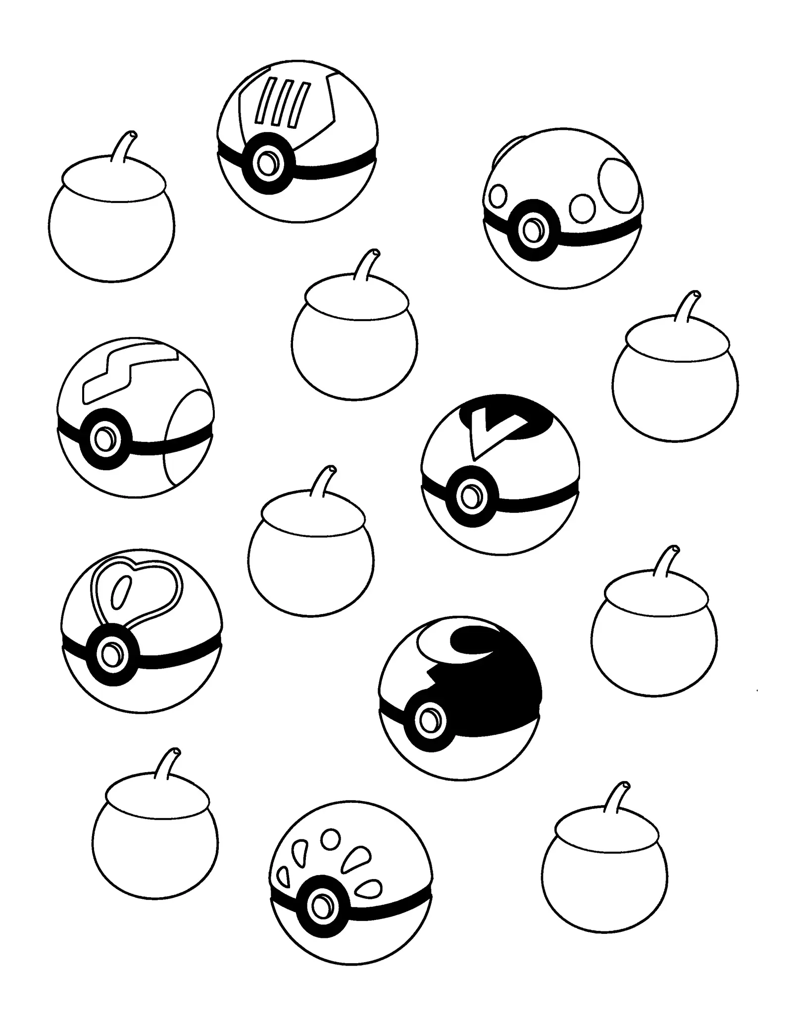 Desenhos de Pokebola Para Colorir 3