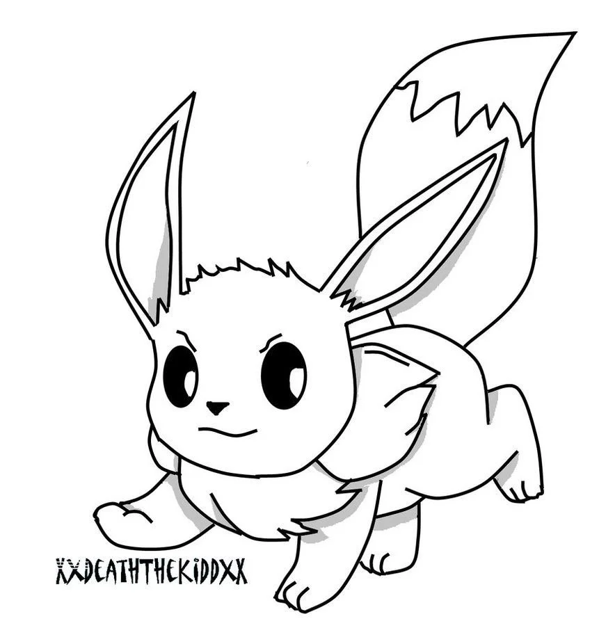 Desenhos de Pokemon Eevee Para Colorir 11