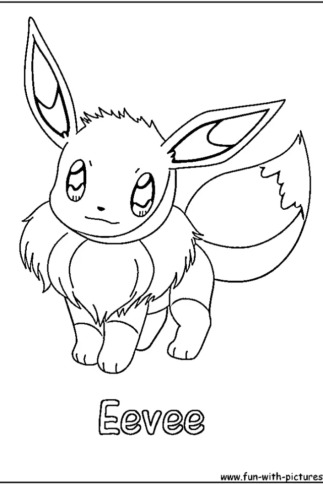 Desenhos de Pokemon Eevee Para Colorir 16