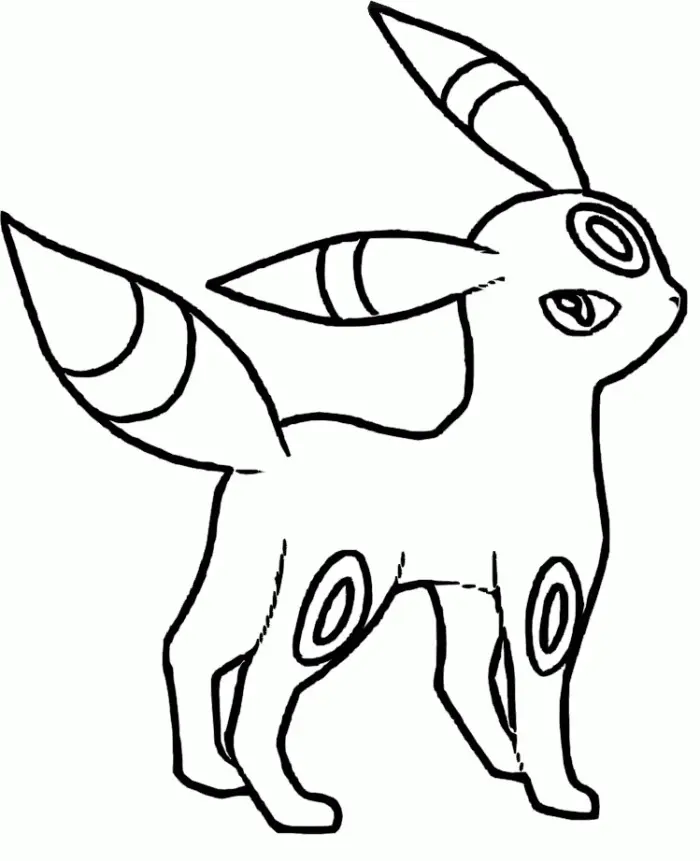 Desenhos de Pokemon Eevee Para Colorir 27