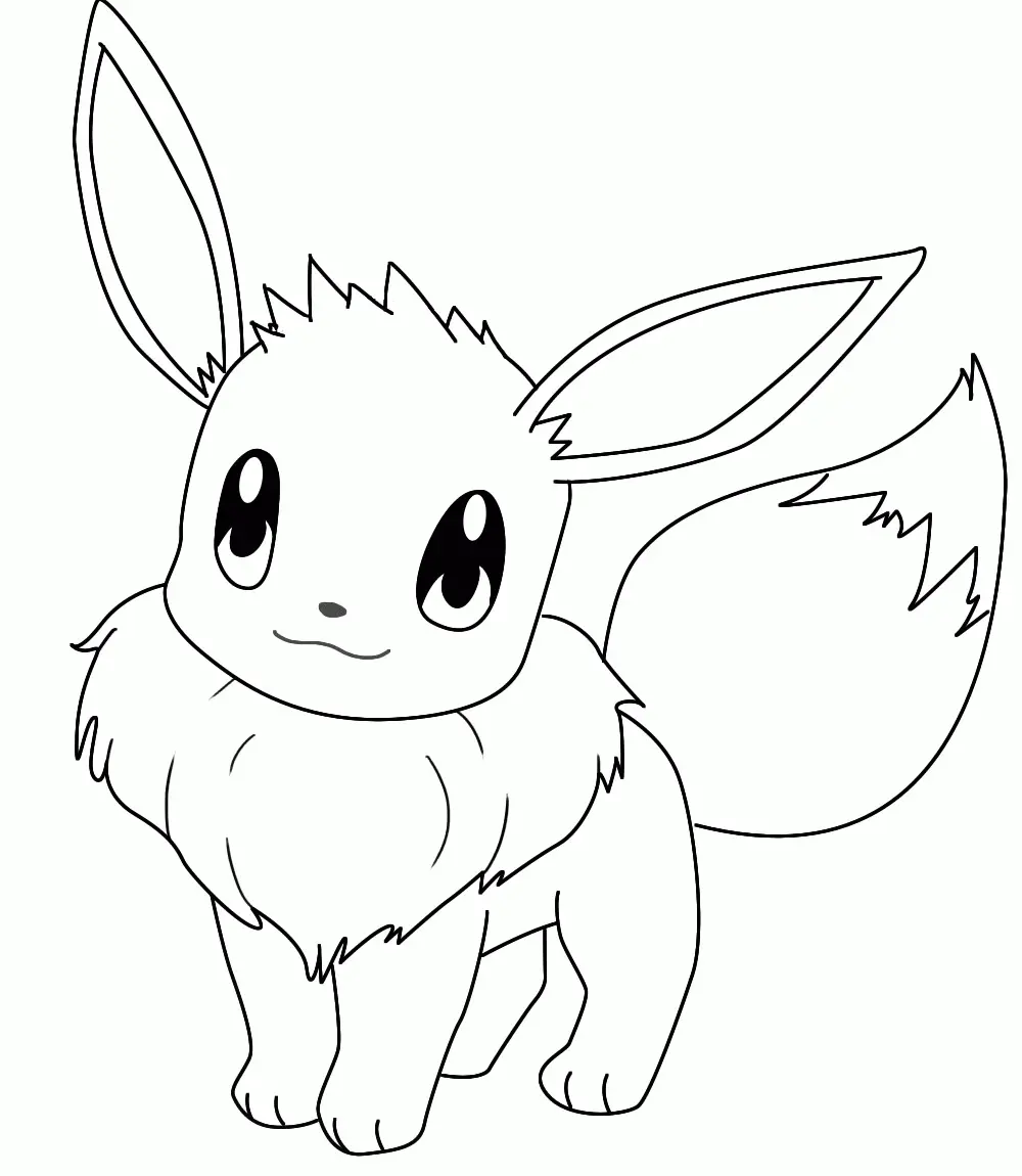 Desenhos de Pokemon Eevee Para Colorir 3