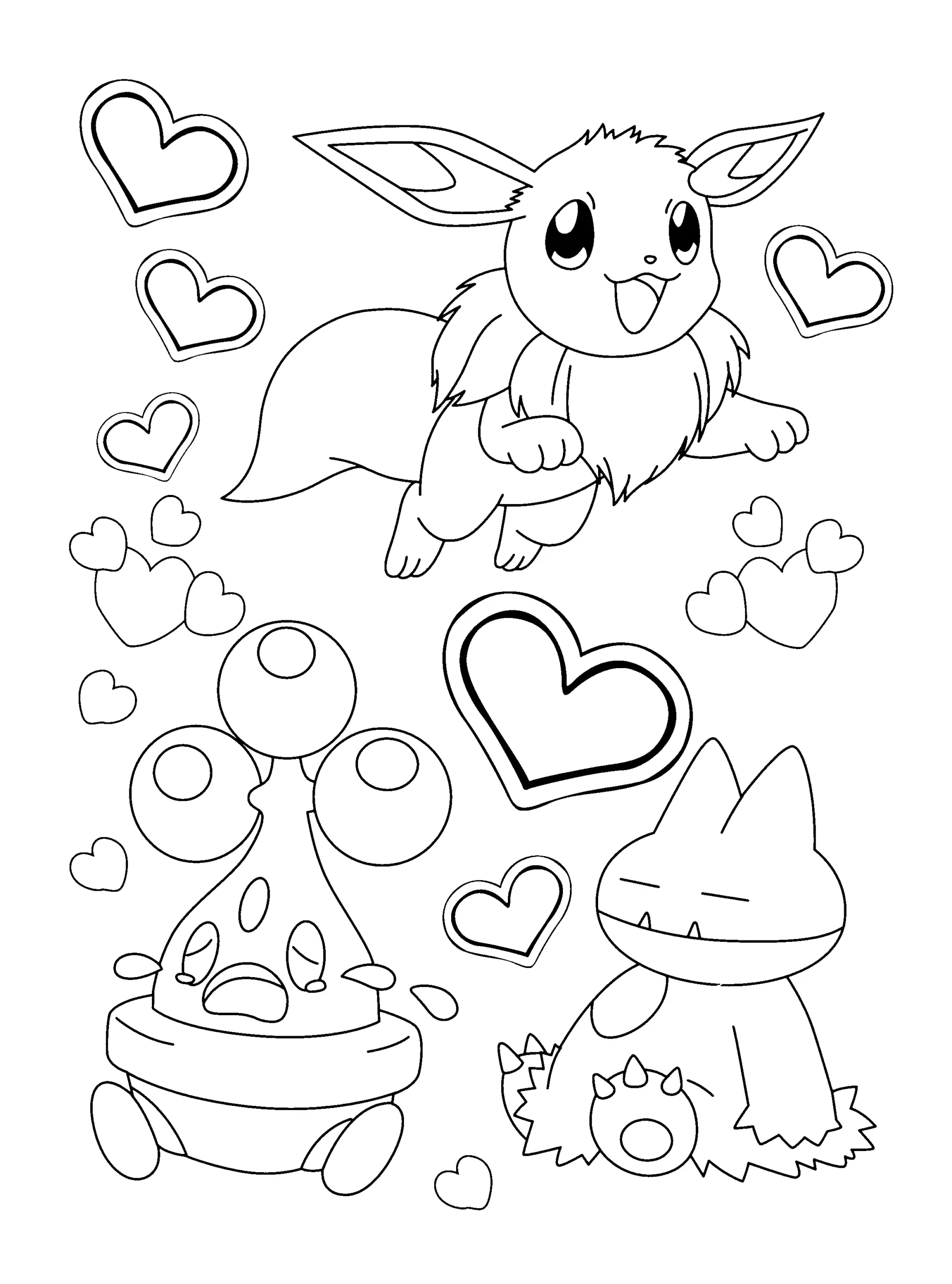 Desenhos de Pokemon Eevee Para Colorir 31