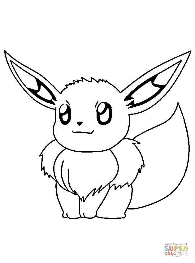 Desenhos de Pokemon Eevee Para Colorir 37