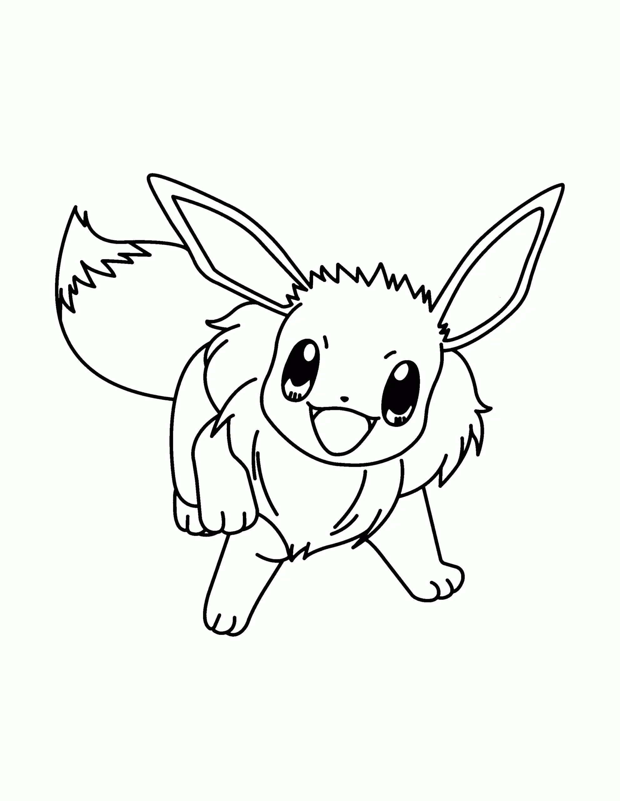 Desenhos de Pokemon Eevee Para Colorir 38